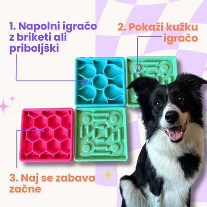 Puzzle lick mat - posoda za počasno hranjenje