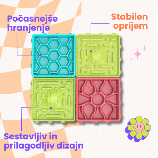 Puzzle lick mat - posoda za počasno hranjenje