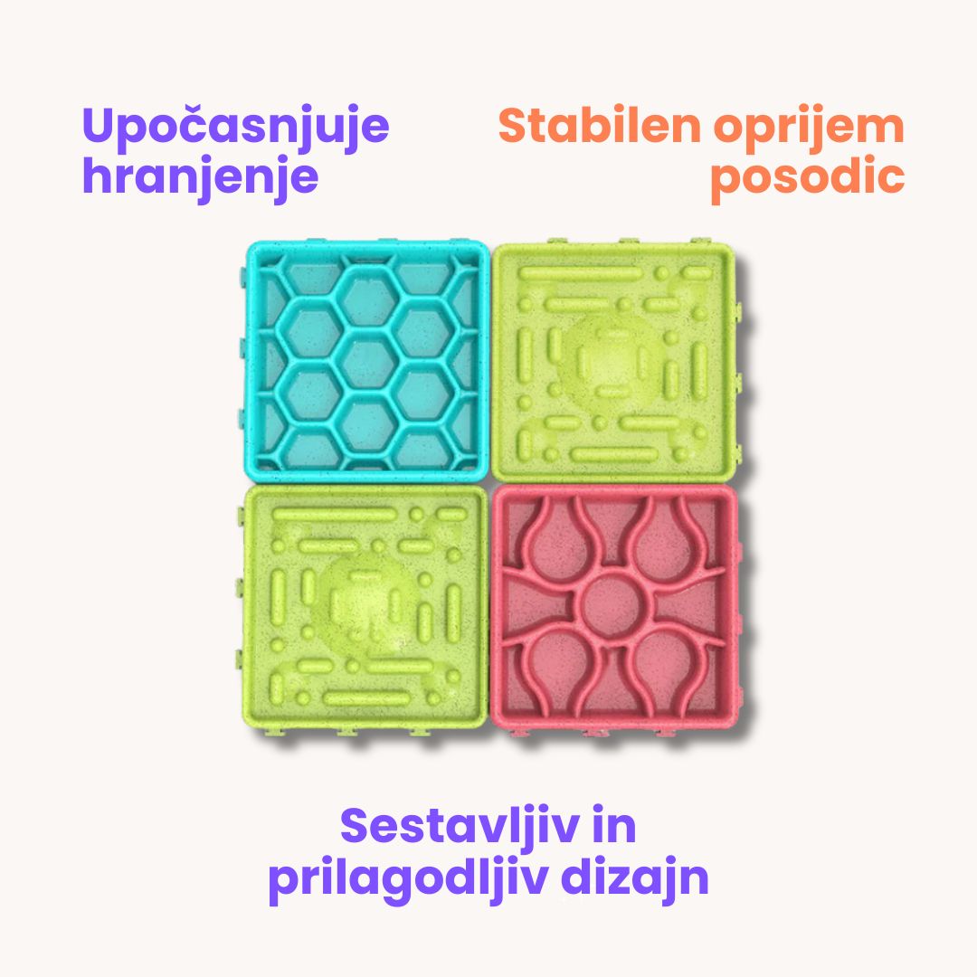 Puzzle lick mat - posoda za počasno hranjenje