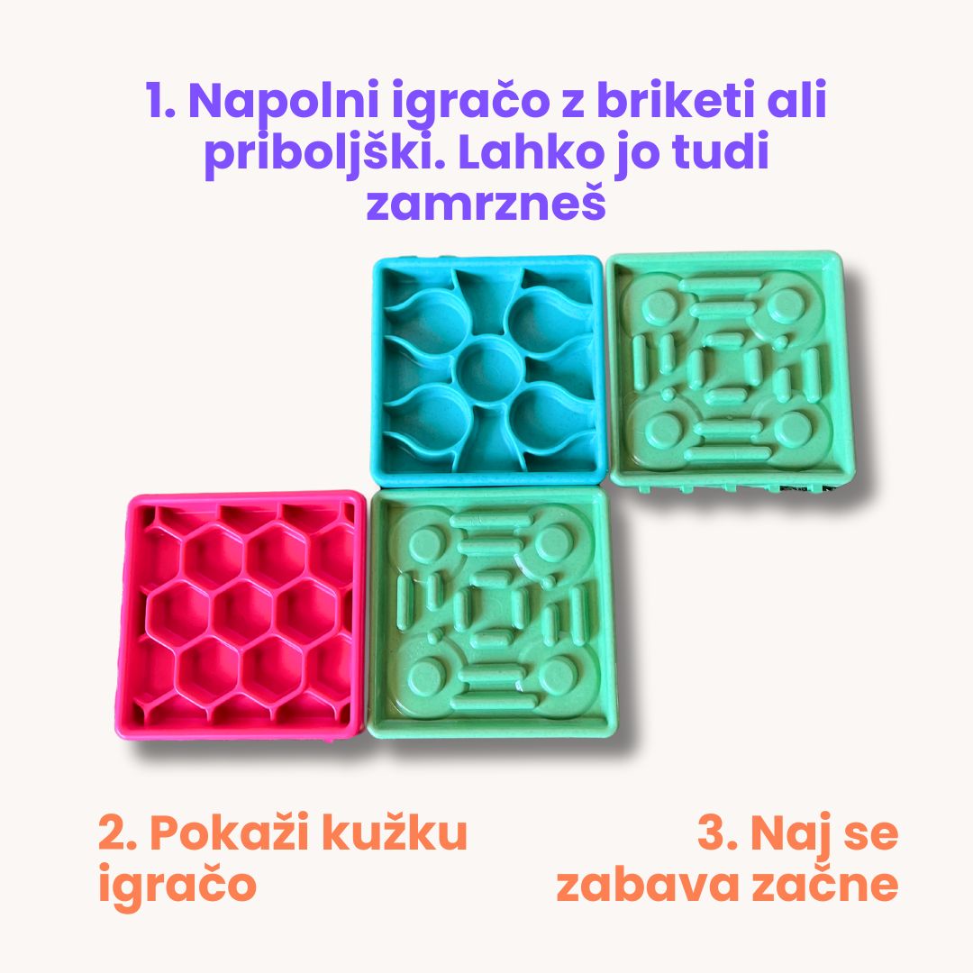 Puzzle lick mat - posoda za počasno hranjenje