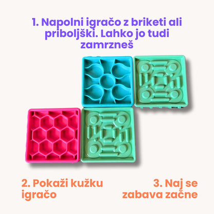 Puzzle lick mat - posoda za počasno hranjenje